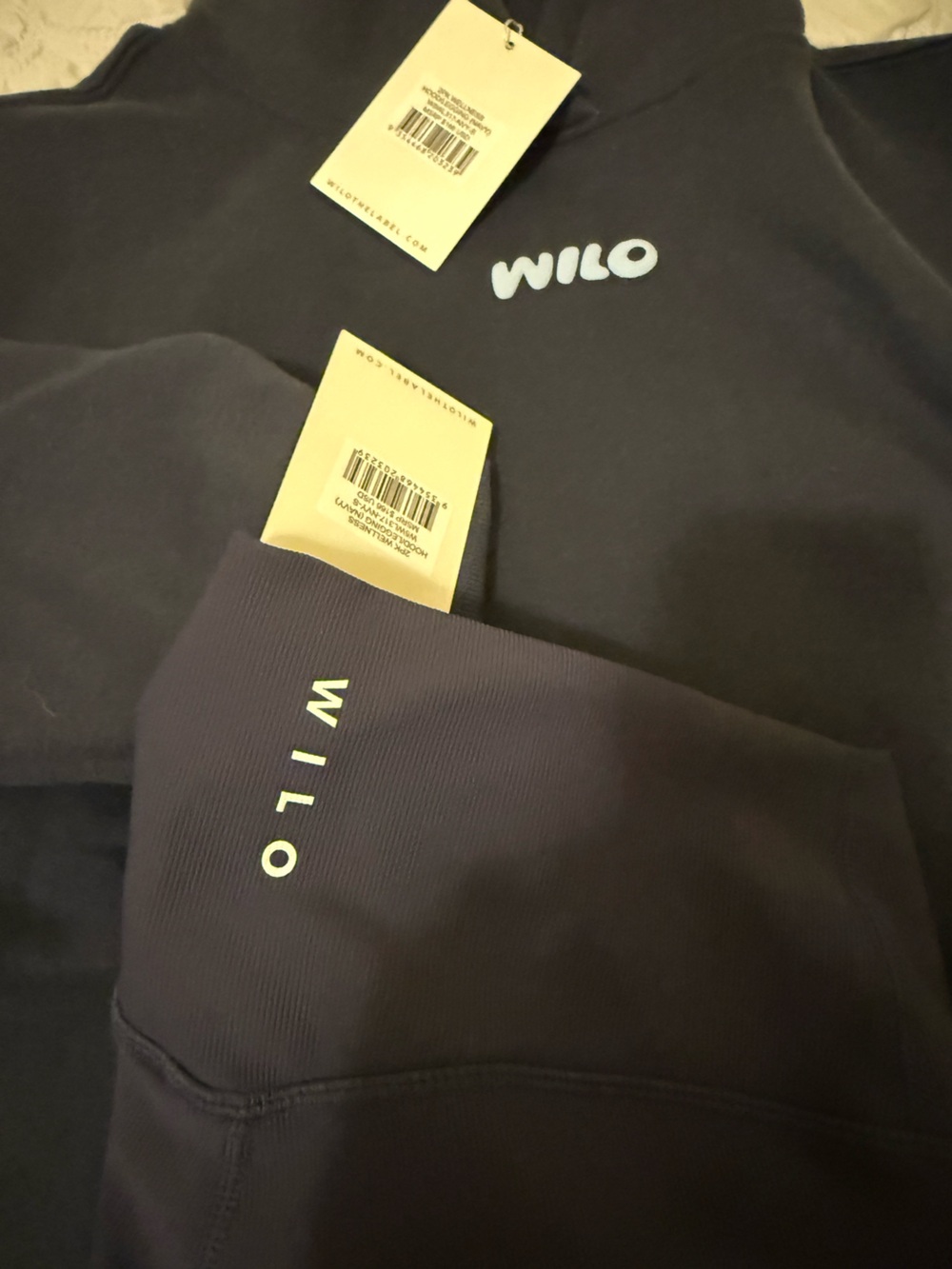 NWT WILO Navy Wellness Hoodie & Legging Matching‎ Set Small - Picture 2 of 7